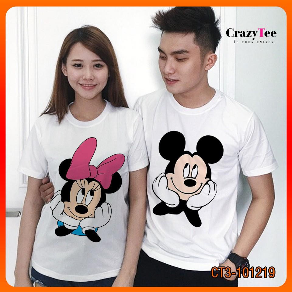 Áo Thun Cặp Đôi Chuột Mickey Mouse Minnie Mouse Disney Tết 2020 CT03-101219
