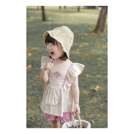Bộ Melisa áo cánh tiên quần hồng - HÀNG SALE KO ĐỔI TRẢ