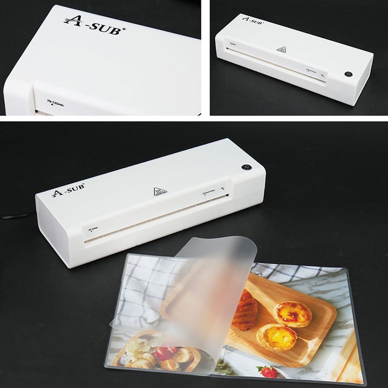 Máy Ép Màng Laminator A-Sub, Ép Ảnh Nhựa Plastic Cán Màng Tài Liệu, Dễ Sử Dụng Cho Văn Phòng &amp; Gia Đình, 2 khổ máy A3 A4