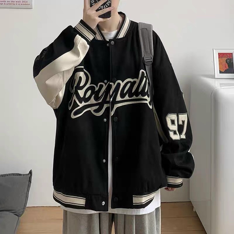 Khoác kaki bomber hai lớp ROY-IALLY bo viền hai size L-XL