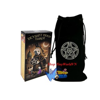 Combo Bài Deviant Moon Tarot M18 Borderless Edition và Túi Nhung Đựng Tarot