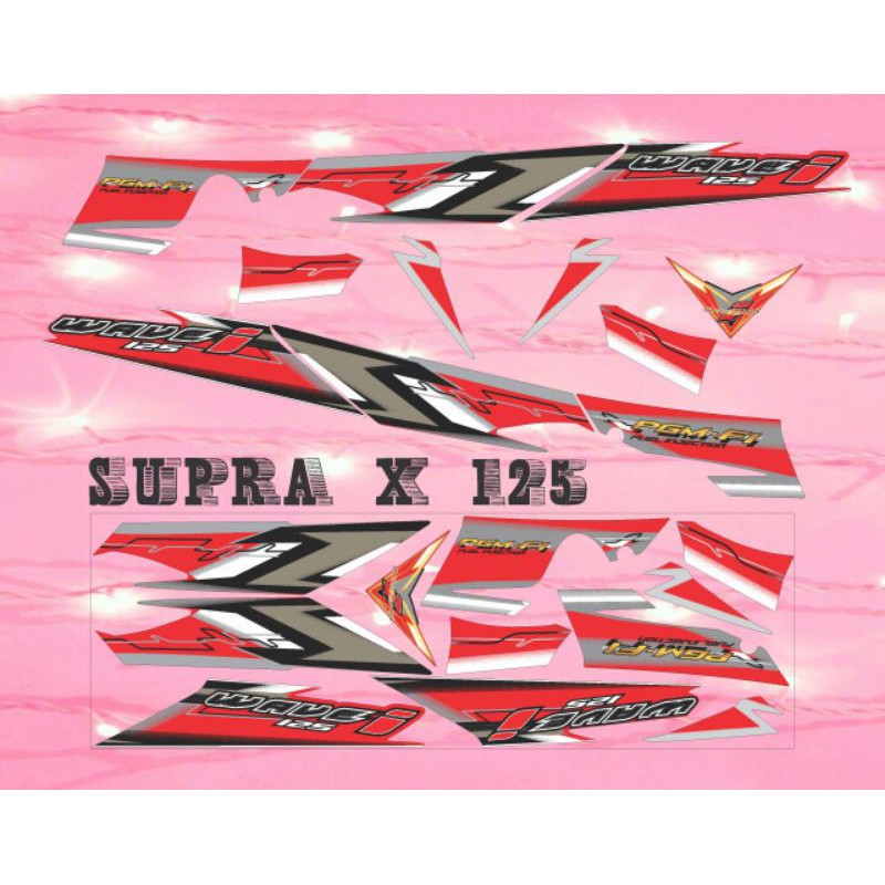 Sticker Dán Trang Trí Xe Mô Tô Supra X 125 Wave I Chất Lượng Cao