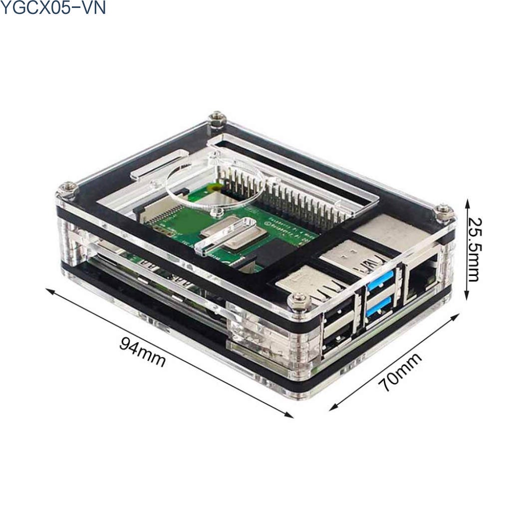 Vỏ Acrylic Trong Suốt 9 Lớp Cho Raspberry Pi 4 Model B | BigBuy360 - bigbuy360.vn