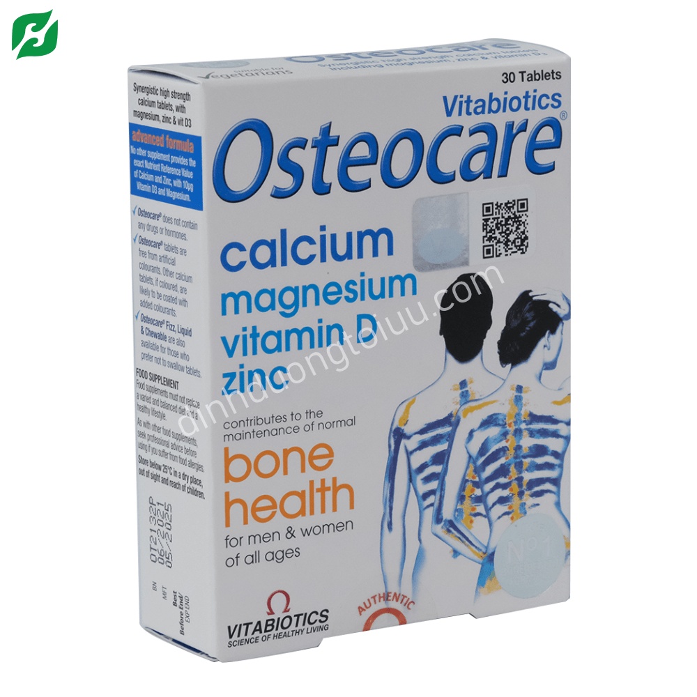 Viên uống Osteocare hỗ trợ xương khớp chắc khỏe, hạn chế loãng xương (30 viên)