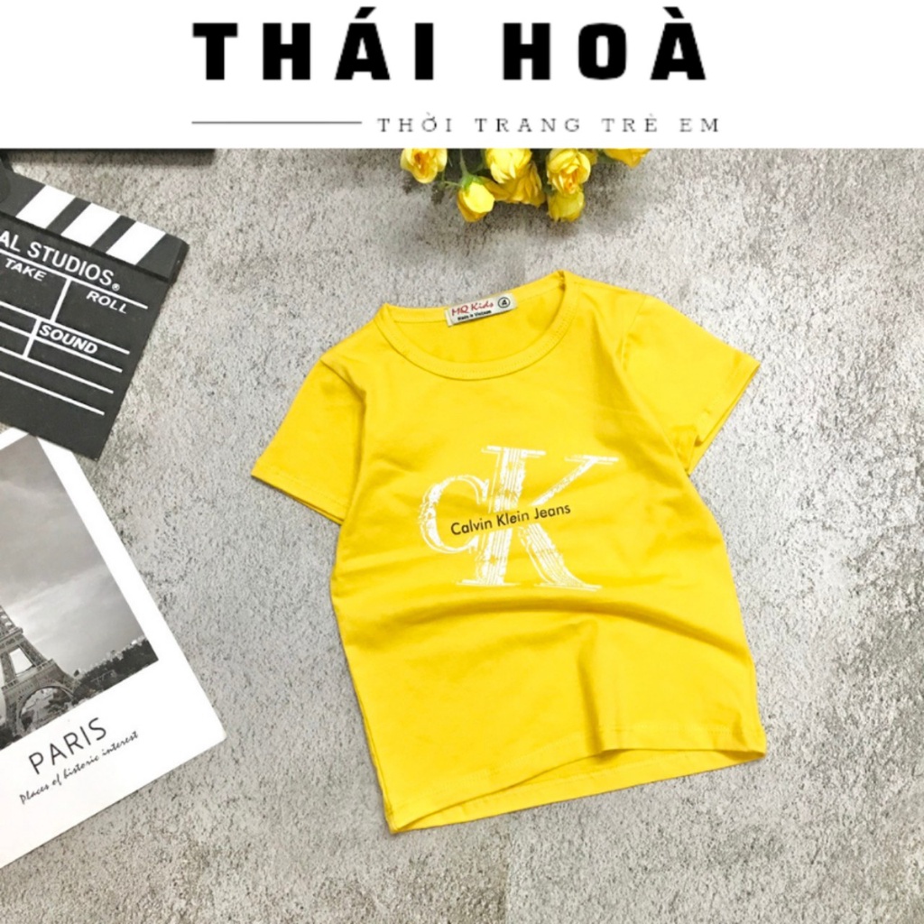 Áo thun cộc tay bé trai, bé gái siêu dễ thương từ 7-20kg chất liệu cotton 4 chiều mềm mịn