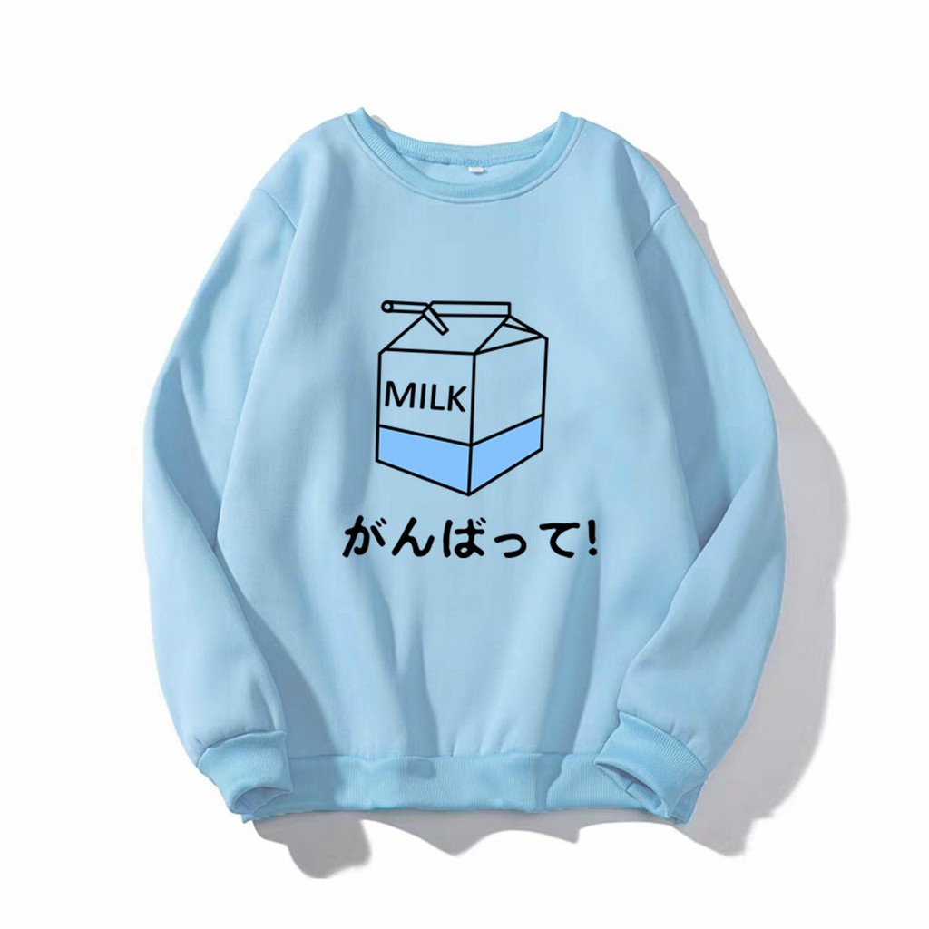[FREESHIP_50K] Áo Sweater chui đầu nam nữ dễ thương MILK hộp sữa nỉ bông ngoại mềm mịn, giữ ấm tốt, làm áo cặp