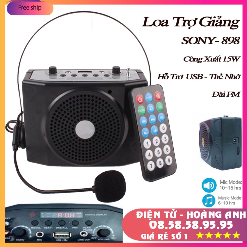 Loa Trợ Giảng, Bẫy Chim SN-898 Có Kết Nối Bluetooth máy trợ giảng dòng micro có dây