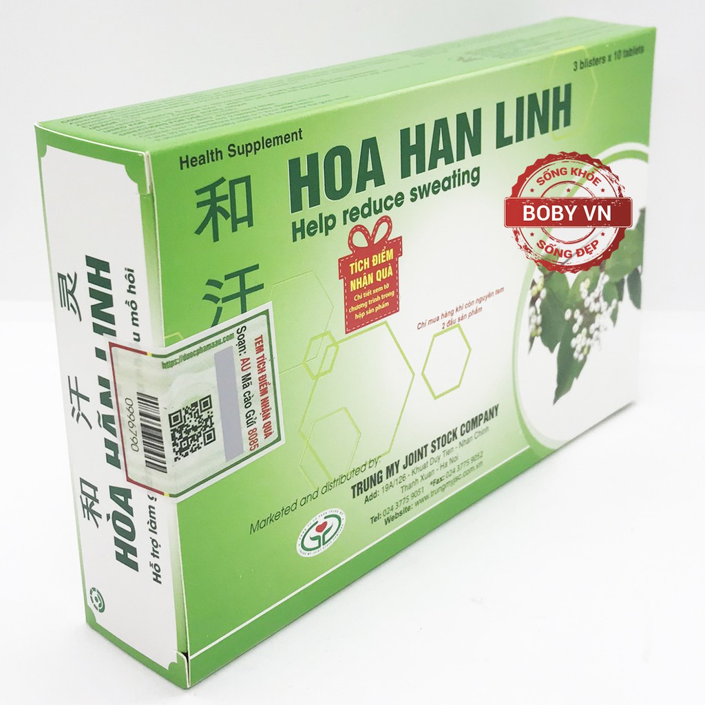 Hòa Hãn Linh hỗ trợ làm giảm chứng ra nhiều mồ hôi