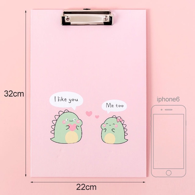 Kẹp giấy A4 khủng long loại tốt siêu cute ROSE196