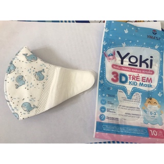 Khẩu trang kháng khuẩn 3D trẻ em Kid Mask YoKi từ 6 tháng đến 2,5 tuổi