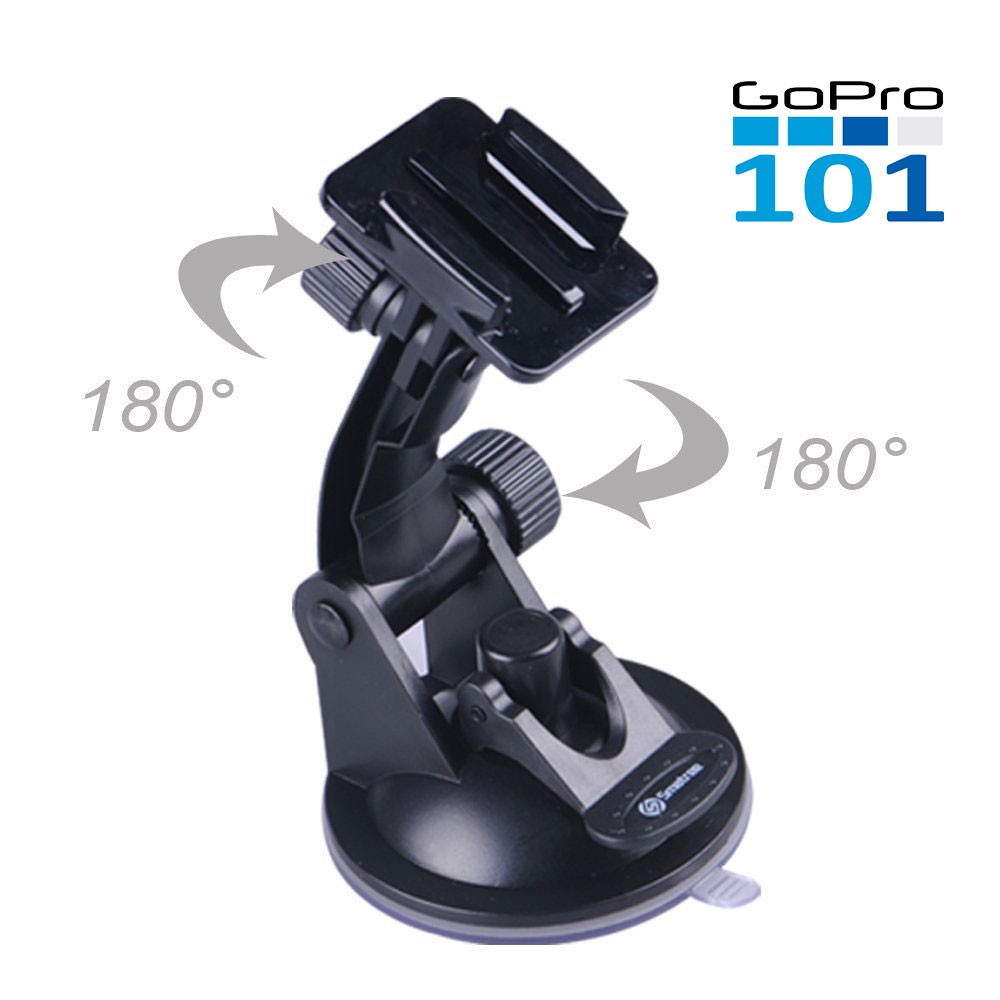 Đế Hít Kính GoPro, SJCam, Xiaomi Yi, Yi Action, Osmo - Chân Đế Gắn Kính ô tô Hút Chân Không - Gopro101 - inoxnamkim