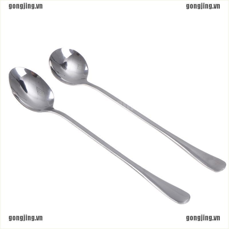 1 Muỗng Cà Phê Cán Dài Bằng Thép Không Gỉ