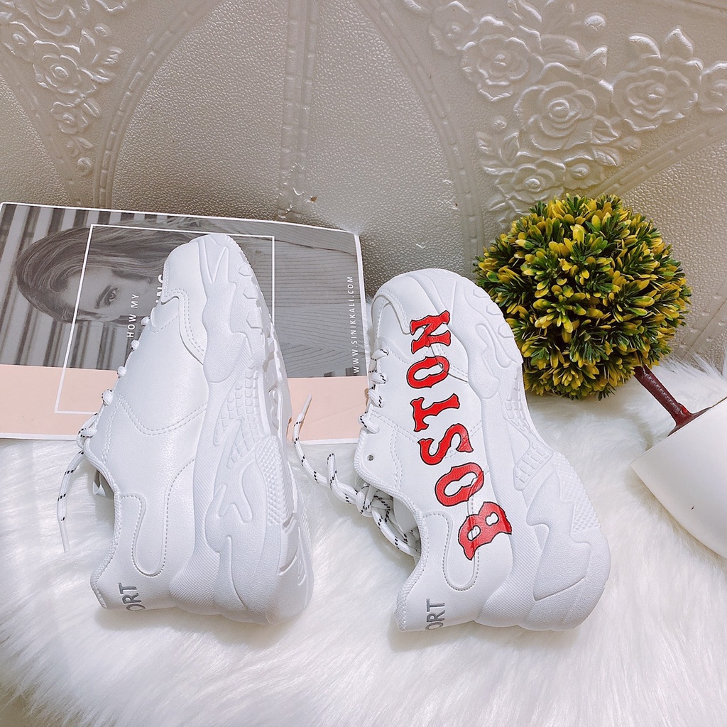 GIÀY THỂ THAO NỮ ĐẾ CAO CHỮ BOSTON CAO 6P TÔN DÁNG HÀNG HOTREND NĂM NAY