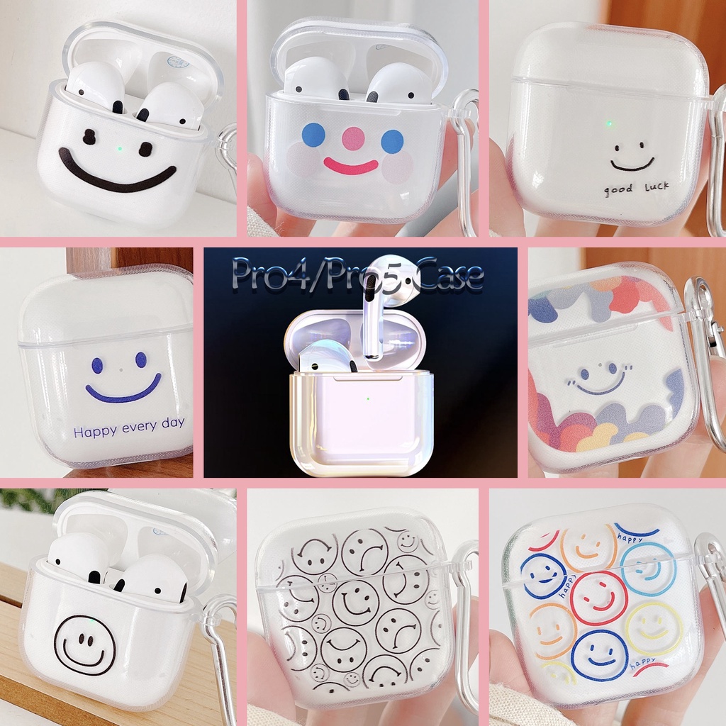 Ốp Điện Thoại Trong Suốt In Họa Tiết Hoạt Hình Dễ Thương Cho Pro4 Bluetooth Không Dây AP Pro4 Pro5