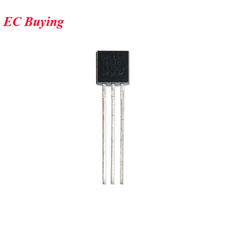 DS1820 Stainless Steel Package Waterproof Temperature Probe18B20 Temperature Sensor DS18B20 TO-92 18B20 chips For Arduino