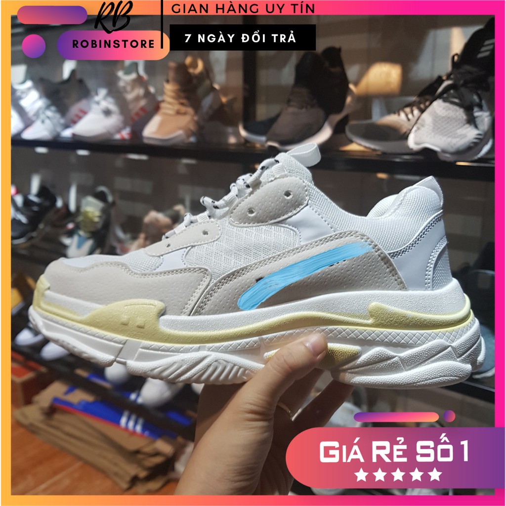 Giày thể thao🌺 sneaker🌺 Balen Trips S sơn phối màu vàng trắng hàng đẹp giá hấp dẫn