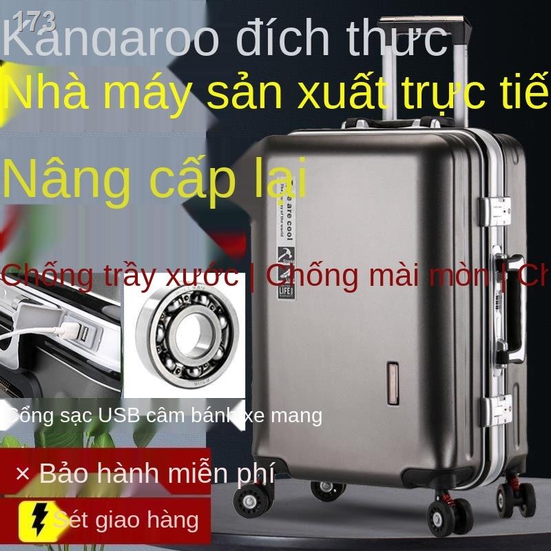Vali xe đẩy Paul nữ và nam học sinh trung khung nhôm mật khẩu sức chứa lớn phiên bản Hàn Quốc phổ thông nhỏ t