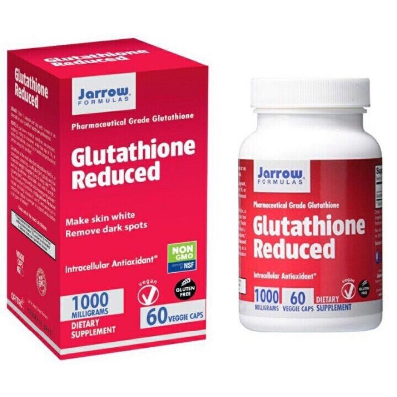 Viên uống trắng da Glutathione Reduced Jarrow 1000mg, USA, hộp 60 viên | BigBuy360 - bigbuy360.vn