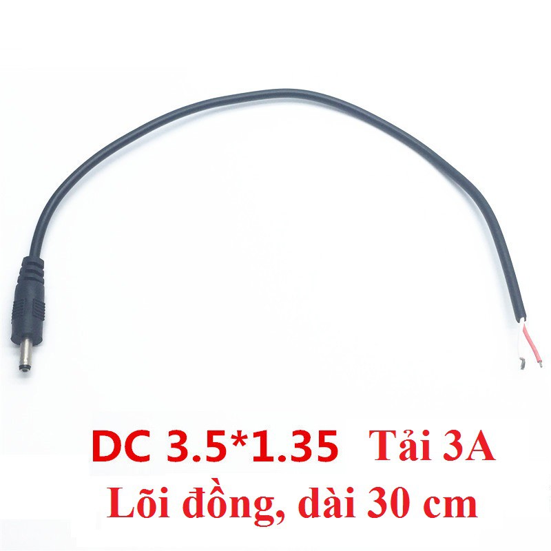 Dây nguồn đơn DC 3.5 * 1.35 đực (cấp nguồn camera, đèn,...)