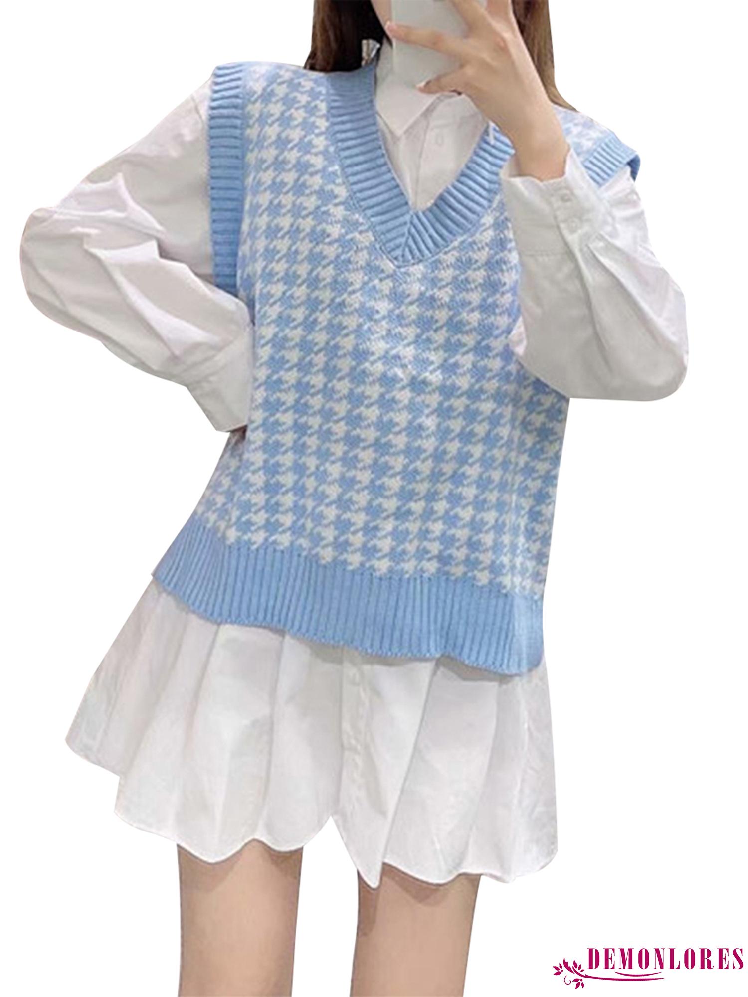 Áo Len Nữ Không Tay Cổ Chữ V Thời Trang Quyến Rũ