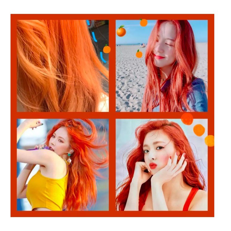 Thuốc Nhuộm Tóc Màu Cam Cần Tẩy Tóc - 0/43 Orange HAIR COLOR DYE CREAM 100ML/Orange hair