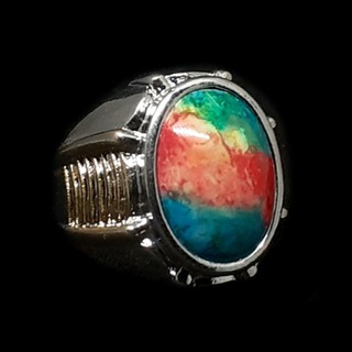 Nhẫn Đá Mã Não Màu Garut Agate