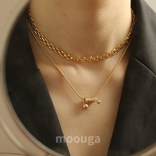 Dây Chuyền Mặt Hình Học Phong Cách Âu Mỹ Moouga / Âu Mỹ Tối Giản Thời Trang