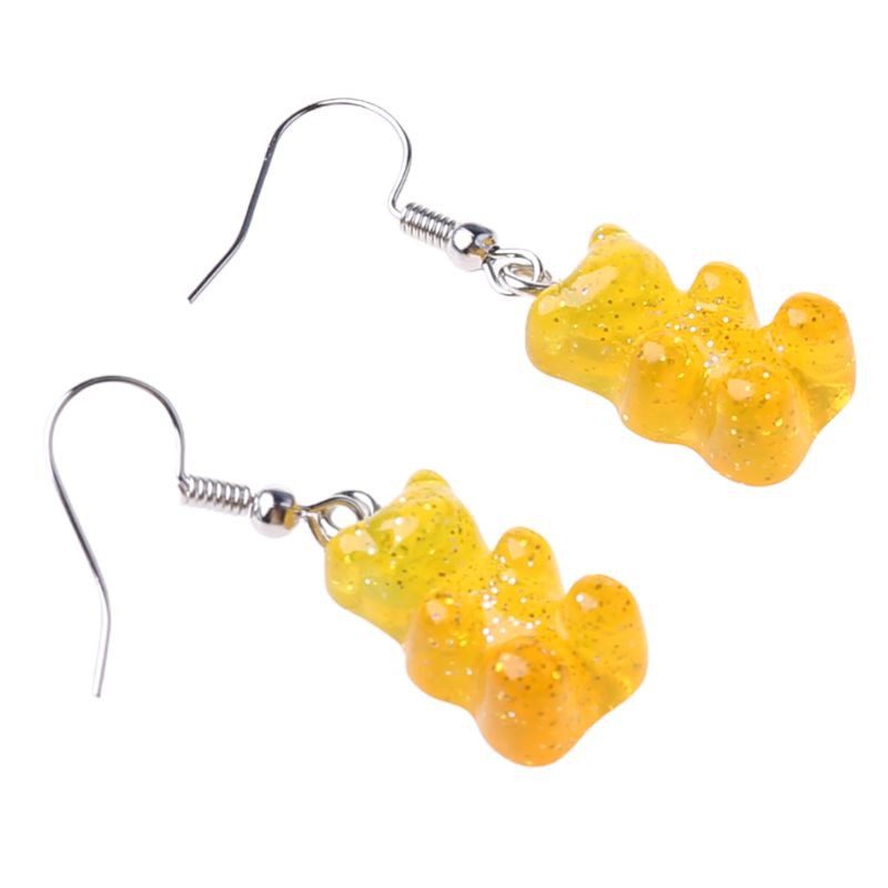 1 Cặp Bông Tai Hình Gấu Đáng Yêu Nhiều Màu Sắc Ngọt Ngào