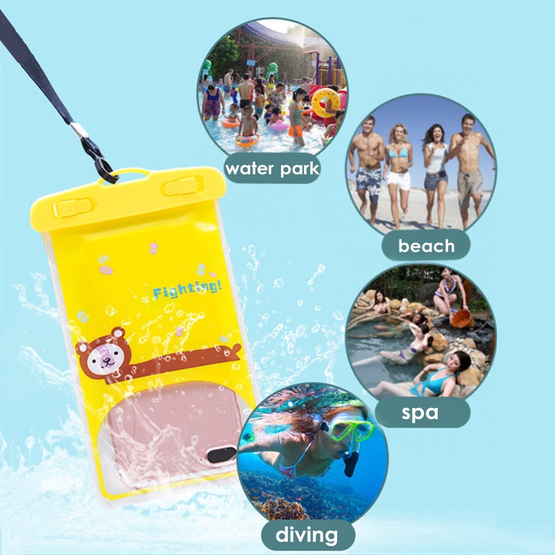 Túi Đựng Điện Thoại Trong Suốt Chống Thấm Nước Có Thể Chạm Màn Hình Cảm Ứng Cho Điện Thoại