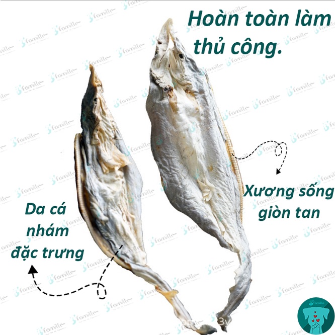 [30-40Gr]Đồ Ăn Vặt Chó Mèo JFamille, Cá Phơi 1 Nắng, Chứa Collagen Giúp Mượt Lông, Bảo Vệ Các Cơ Xương Khớp. JF125