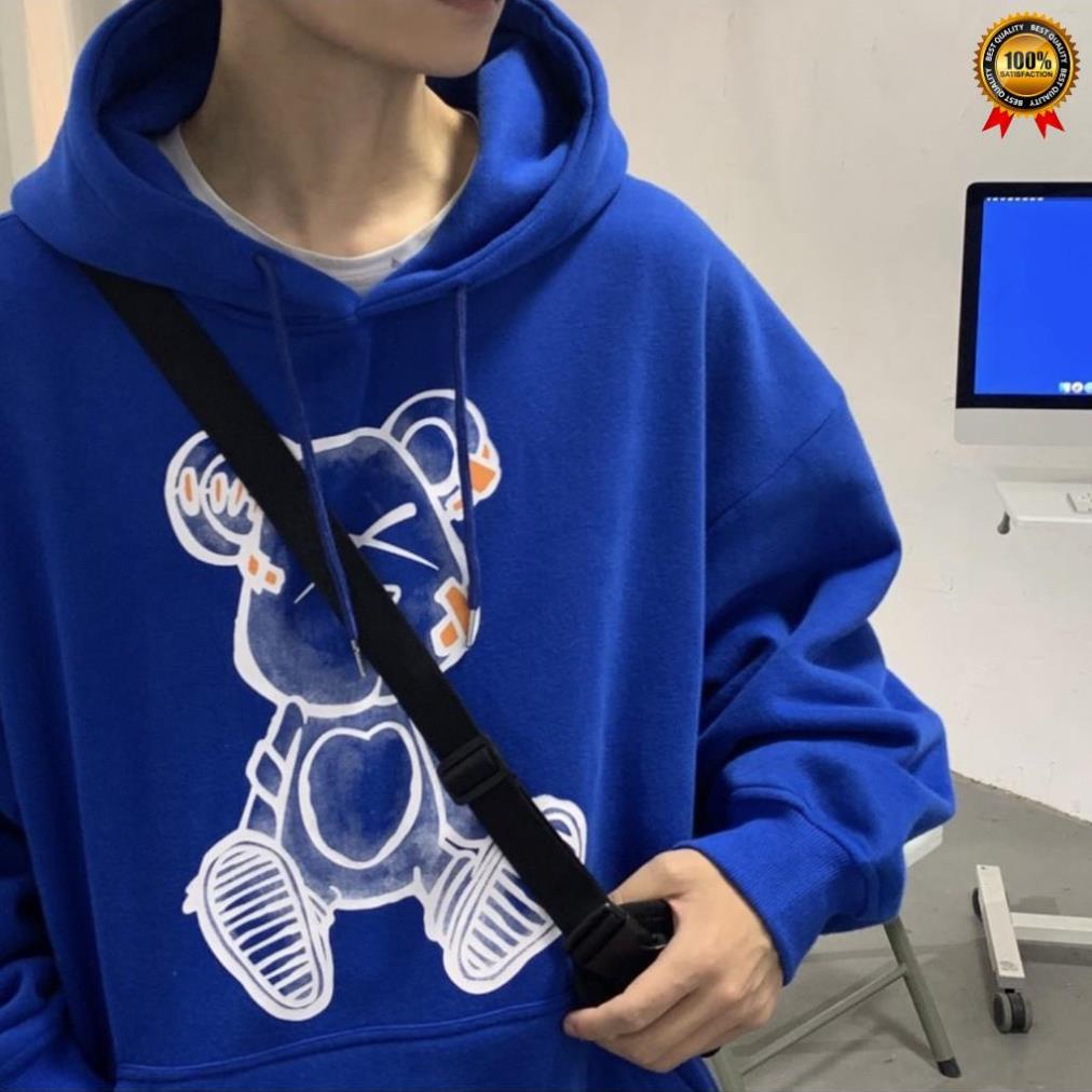 Mẫu Mới 2021) Áo Hoodie Gấu Sơn Có Mũ Nam Nữ Chất Nỉ Bông Dày Dặn Form Rộng Unisex- Áo Nỉ Nam Nữ Ulzzang Hoạ Tiết . | BigBuy360 - bigbuy360.vn
