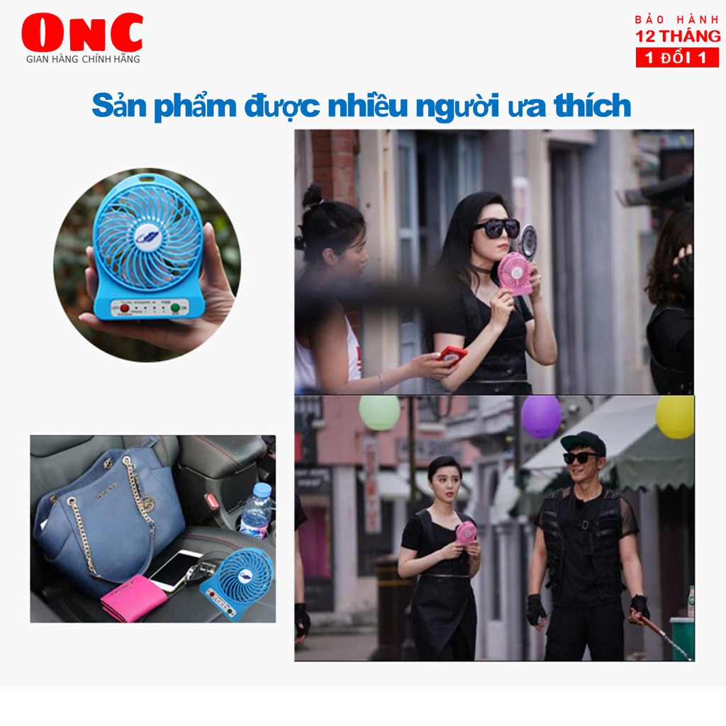 Quạt mini ONC Storm 3500mAh tích điện cầm tay, để bàn hàng chính hãng - Bảo hành 12 tháng | BigBuy360 - bigbuy360.vn