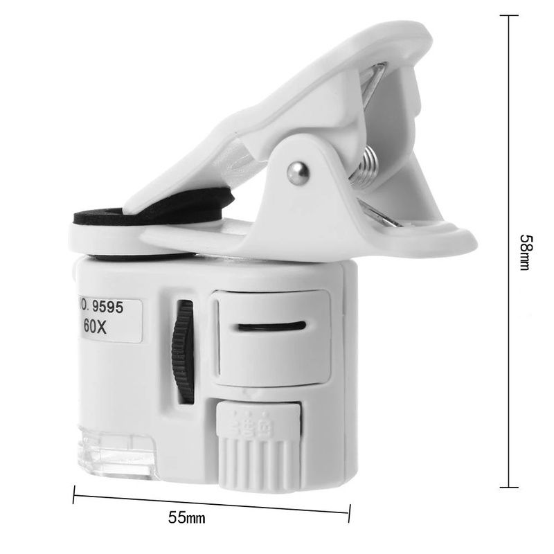 Kính Hiển Vi Mini 60X Có Đèn Led Chuyên Dụng Sửa Chữa Điện Thoại/ Trang Sức
