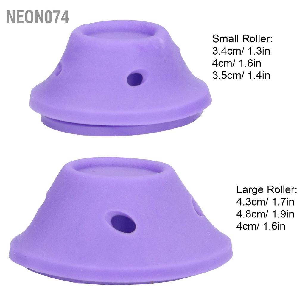Neon074 20 Cái Cuộn Tóc Silicone Kiểu Sóng Nguyên Bộ Máy Uốn Hình Nấm Trang Chủ Cho Phụ Nữ