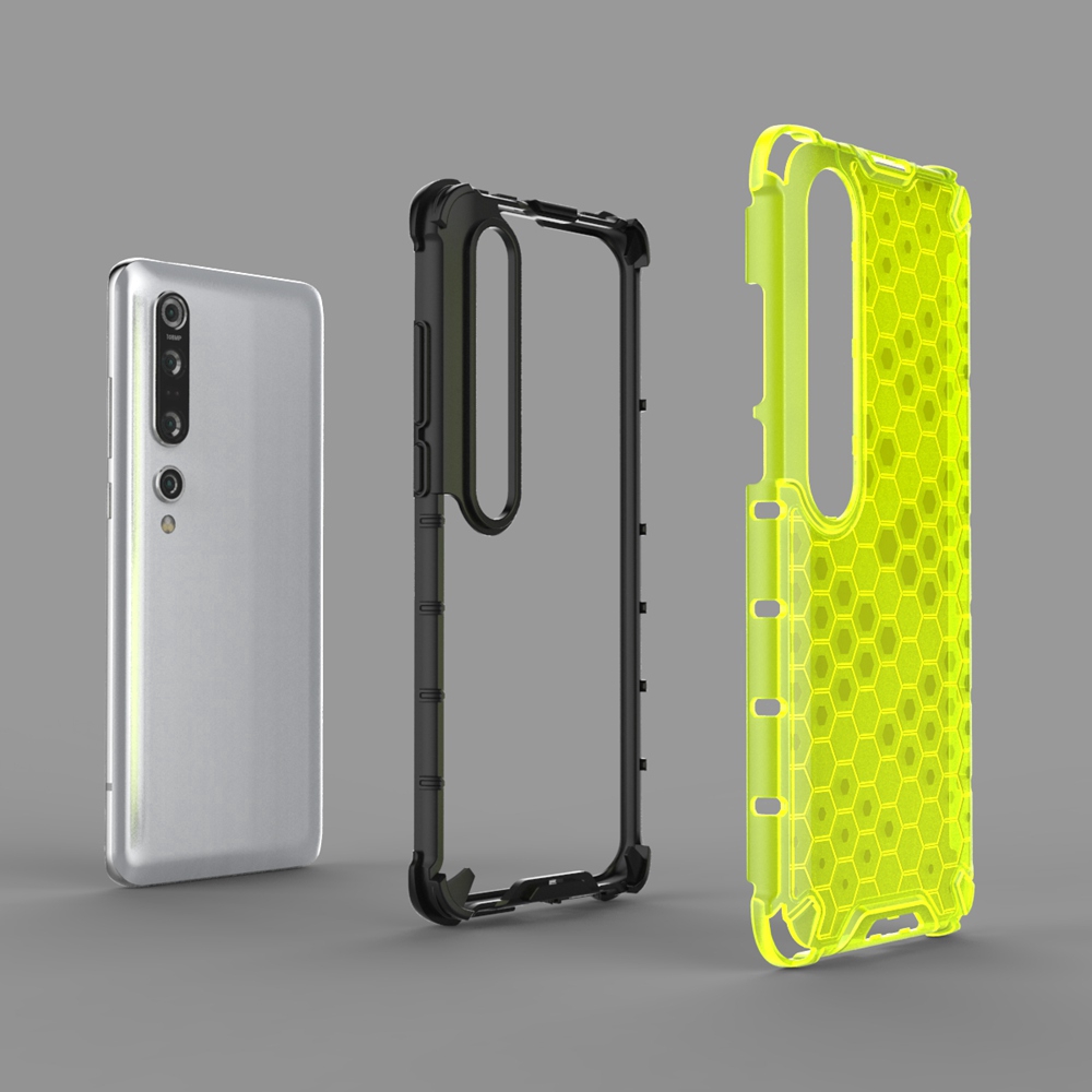 Ốp điện thoại PC cứng viền TPU dẻo trong suốt kiểu giáp chống sốc cho XIAOMI MI 10 / MI10 PRO