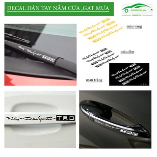 [XẢ KHO-THANH LÝ] DECAL DÁN TAY NẮM CỬA ,GẠT MƯA Ô TÔ