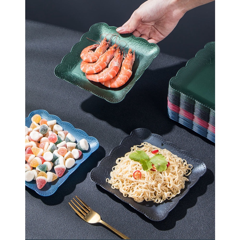 Đĩa đựng thức ăn bằng lúa mạch thân thiện với môi trường chống sốc tiện dụng