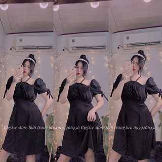ĐẦM CỔ YẾM TAY CỘT NƠ [BIGSIZE 60-90KG]