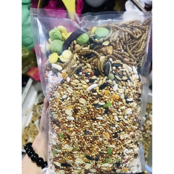 500g Thức ăn ngon rau củ, sâu , bắp dẹp phô mai,.. cho hamster
