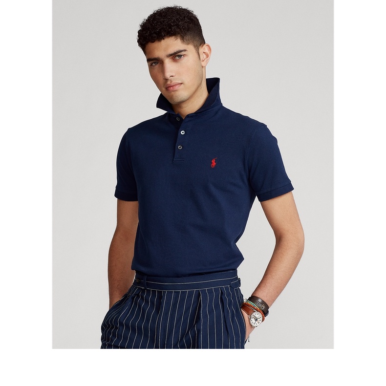 Áo Thun Polo Tay Ngắn Dáng Ôm Thoải Mái Phong Cách Cổ Điển Ralph Lauren Cho Nam