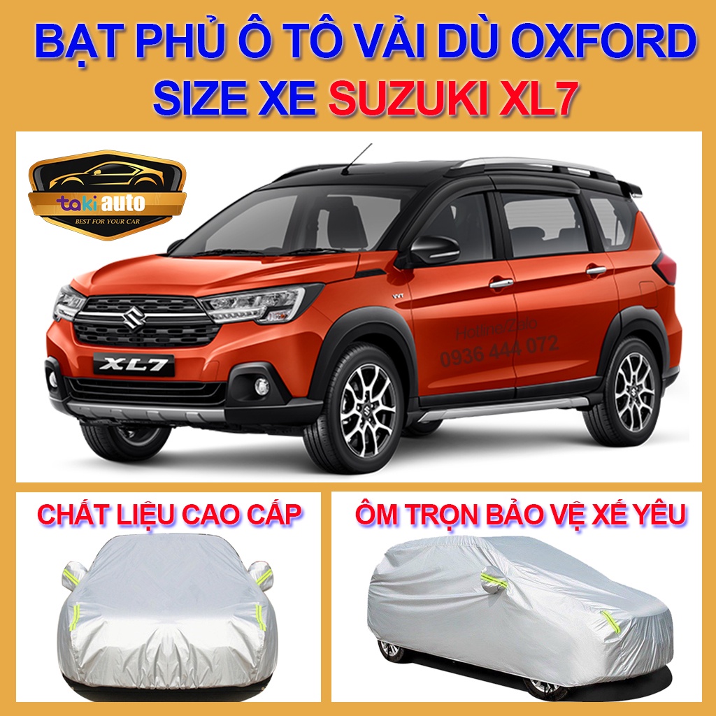 [XL7- LOẠI VẢI DÙ] Bạt trùm xe ô tô Suzuki XL7 vải dù oxford cao cấp , áo bạt phủ trùm che kín che nắng,mưa