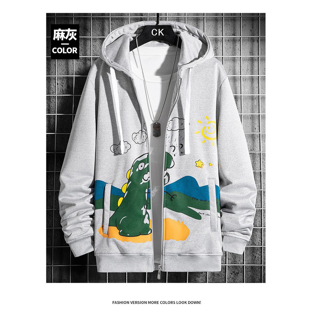 Áo khoác Hoodie nỉ khủng long nam nữ form rộng đẹp unisex (Ảnh thật) | BigBuy360 - bigbuy360.vn