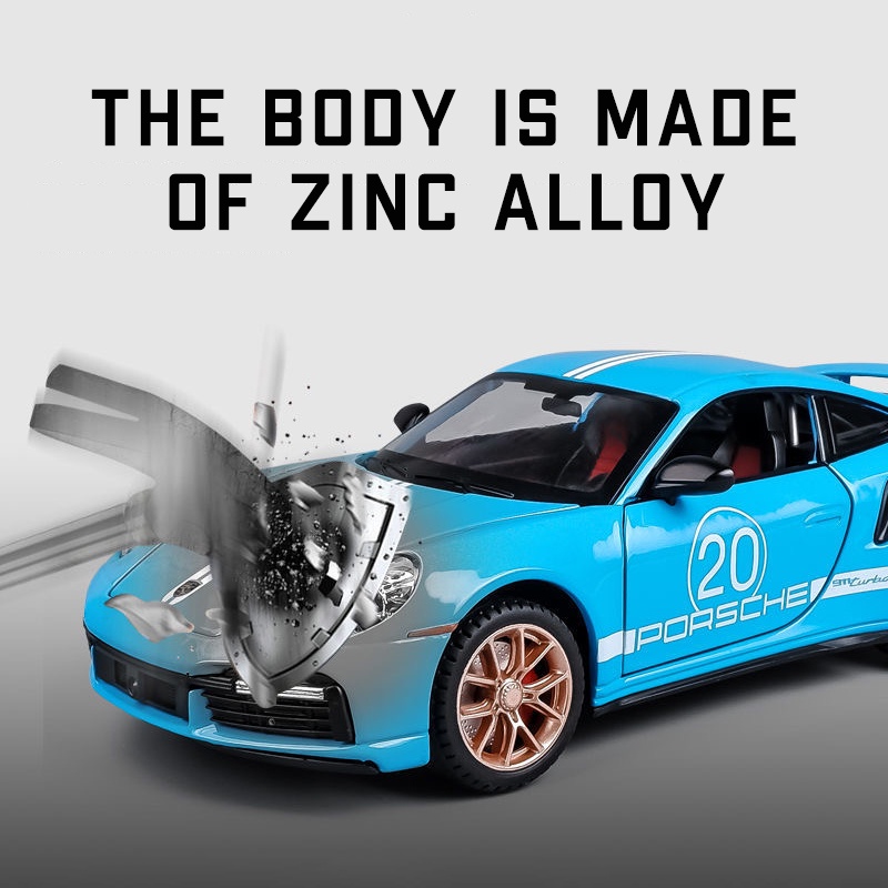 Mô Hình Xe Hơi Porsche 911 Turbo S Tỉ Lệ 1: 24 Bằng Hợp Kim Có Đèn Và Nhạc Cho Bé Trai
