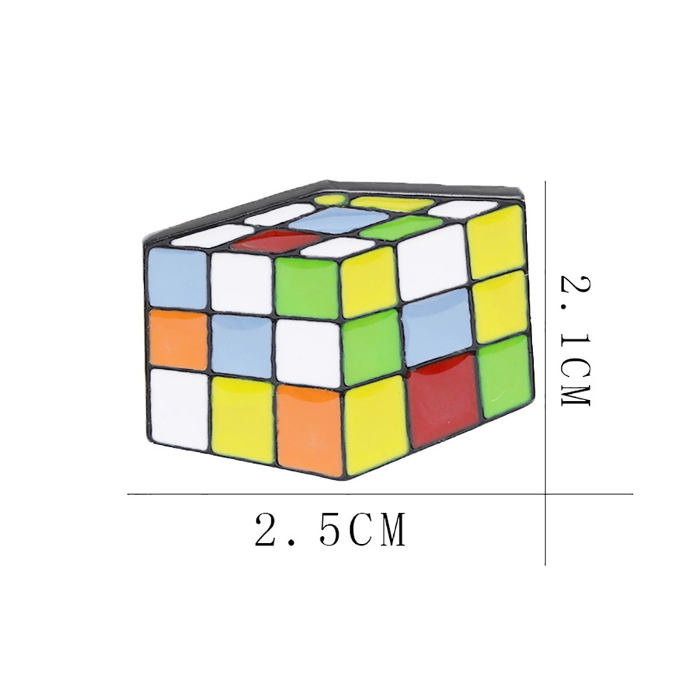 YOML✔Cartoon Unisex Cube Enamel Brooch Pin Scarf Lapel Collar Badge Decor Jewelry
