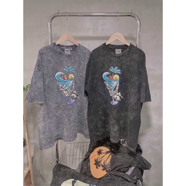 ÁO THUN TAY LỠ COTTON WASH IN HÌNH FORM UNISEX NAM NỮ (kèm ảnh thật)