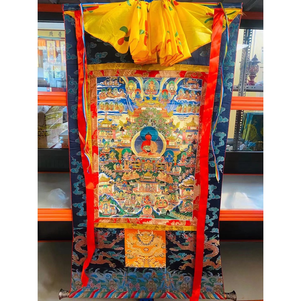 [PBMC]Thangka thêu 1.3m - Gấm Tây Tạng