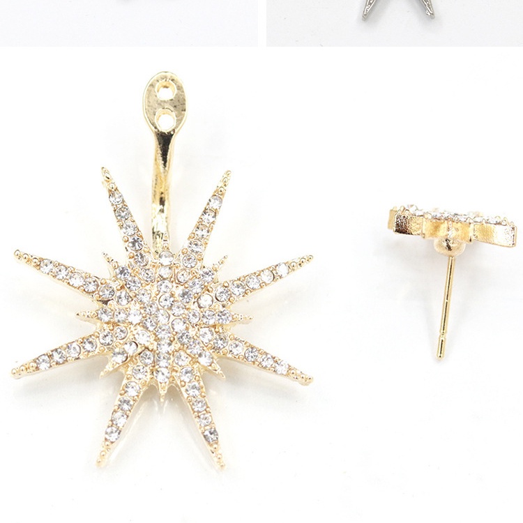 Đôi Khuyên Tai Hình Bông Tuyết Đính Đá Thời Trang Dành Cho Nữ