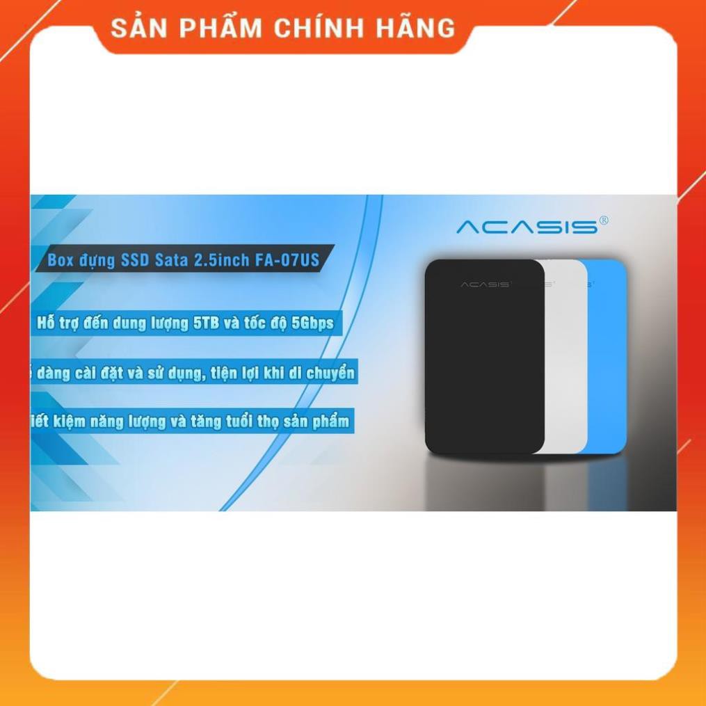 Box ổ cứng di động HDD/ SSD USB 3.0 to Sata 2.5inch ACASIS