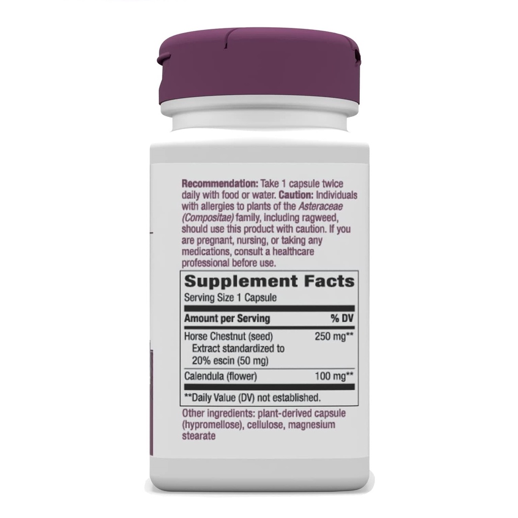 Viên uống hỗ trợ giãn tĩnh mạch chân Nature's Way Horse Chestnut 250mg 90 viên, giúp lưu thông máu