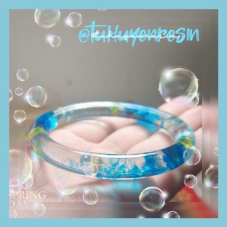 Vòng tay resin hoa khô nhà Tư Tư làm theo mẫu có sẵn☘_ mẫu #4.1